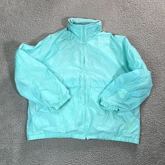 Pacific Trail Jackets & Blazers - Vintage Pacific Trail Jacket Women's Winbreaker Full Zip Mock Neck 80s 90s XL